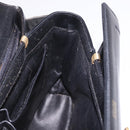 CELINE Shoulder Bag Leather Black Gold Auth 187456-19