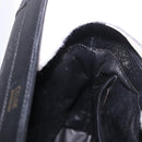 CELINE Shoulder Bag Leather Black Gold Auth 187456-20