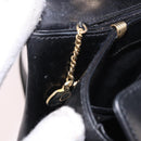 CELINE Shoulder Bag Leather Black Gold Auth 187456-22