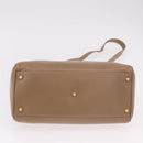 GUCCI Bamboo Hand Bag Leather 2way Beige Gold 000 122 0294 Auth 187457-12