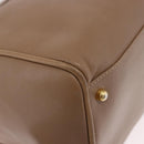 GUCCI Bamboo Hand Bag Leather 2way Beige Gold 000 122 0294 Auth 187457-13