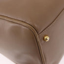 GUCCI Bamboo Hand Bag Leather 2way Beige Gold 000 122 0294 Auth 187457-15