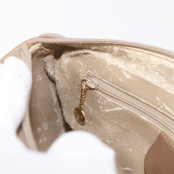 GUCCI Bamboo Hand Bag Leather 2way Beige Gold 000 122 0294 Auth 187457