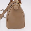 GUCCI Bamboo Hand Bag Leather 2way Beige Gold 000 122 0294 Auth 187457-4
