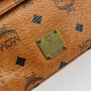 MCM Vicetos Logogram Hand Bag PVC Leather 2way Brown Gold Auth 187458A-17