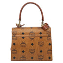 MCM Vicetos Logogram Hand Bag PVC Leather 2way Brown Gold Auth 187458A-3