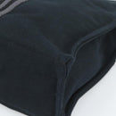 HERMES Fourre Tout GM Hand Bag Canvas Black Silver Auth 187459V-10