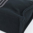 HERMES Fourre Tout GM Hand Bag Canvas Black Silver Auth 187459V-12