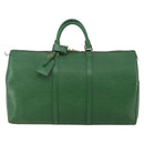LOUIS VUITTON Epi Keepall 50 Boston Bag Green M42964 LV Auth 187462V-13
