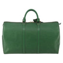 LOUIS VUITTON Epi Keepall 50 Boston Bag Green M42964 LV Auth 187462V-2
