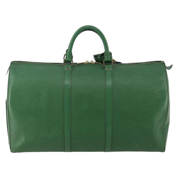 LOUIS VUITTON Epi Keepall 50 Boston Bag Green M42964 LV Auth 187462V