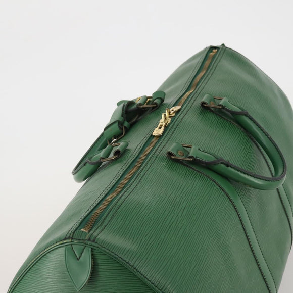LOUIS VUITTON Epi Keepall 50 Boston Bag Green M42964 LV Auth 187462V