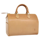 LOUIS VUITTON Nomad leather Speedy 30 Hand Bag Beige M85392 LV Auth 187464SAV-1