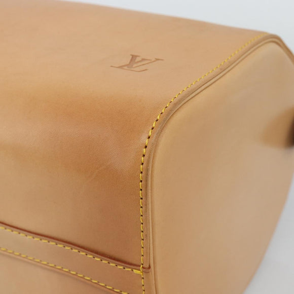 LOUIS VUITTON Nomad leather Speedy 30 Hand Bag Beige M85392 LV Auth 187464SAV