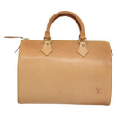 LOUIS VUITTON Nomad leather Speedy 30 Hand Bag Beige M85392 LV Auth 187464SAV-13