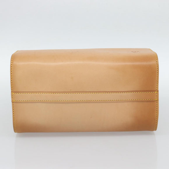 LOUIS VUITTON Nomad leather Speedy 30 Hand Bag Beige M85392 LV Auth 187464SAV