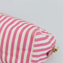 PRADA Pouch Canvas Pink Gold Auth 187465A-15