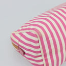 PRADA Pouch Canvas Pink Gold Auth 187465A-16