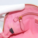 PRADA Pouch Canvas Pink Gold Auth 187465A-20