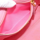 PRADA Pouch Canvas Pink Gold Auth 187465A-21