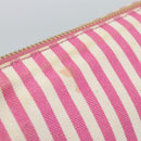 PRADA Pouch Canvas Pink Gold Auth 187465A-7