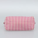 PRADA Pouch Canvas Pink Gold Auth 187465A-5