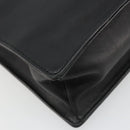 GUCCI Bamboo Shoulder Bag Leather Black Silver Auth 187466V-13