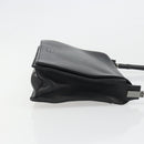 GUCCI Bamboo Shoulder Bag Leather Black Silver Auth 187466V-4