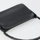 GUCCI Bamboo Shoulder Bag Leather Black Silver Auth 187466V-6
