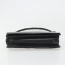 GUCCI Bamboo Shoulder Bag Leather Black Silver Auth 187466V-9