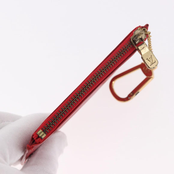 LOUIS VUITTON Epi Wallet 2 Set Red LV Auth 187468A