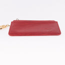 LOUIS VUITTON Epi Wallet 2 Set Red LV Auth 187468A-24