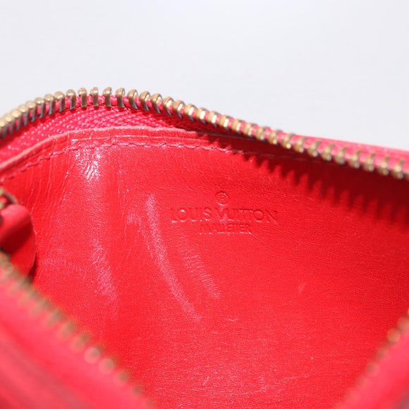 LOUIS VUITTON Epi Wallet 2 Set Red LV Auth 187468A