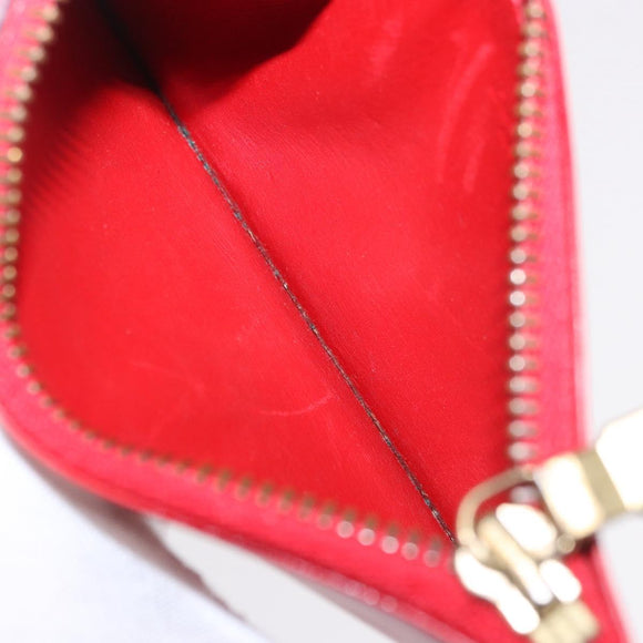LOUIS VUITTON Epi Wallet 2 Set Red LV Auth 187468A