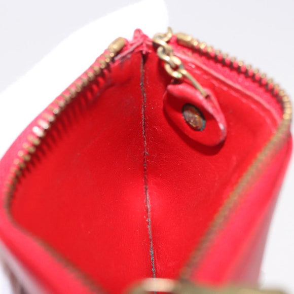LOUIS VUITTON Epi Wallet 2 Set Red LV Auth 187468A