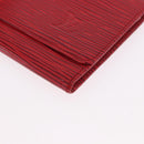 LOUIS VUITTON Epi Wallet 2 Set Red LV Auth 187468A-9