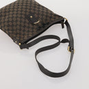 GUCCI GG Canvas Bamboo Shoulder Bag Leather Canvas 3 Set Brown Black Auth 187469-19