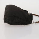 GUCCI GG Canvas Bamboo Shoulder Bag Leather Canvas 3 Set Brown Black Auth 187469-4