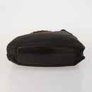 GUCCI GG Canvas Bamboo Shoulder Bag Leather Canvas 3 Set Brown Black Auth 187469-7