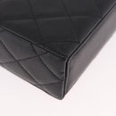 CHANEL Matelasse Chain Shoulder Bag Lamb Skin Black Gold CC Auth 187480SAM-16