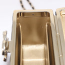 CHANEL Matelasse Chain Shoulder Bag Lamb Skin Black Gold CC Auth 187480SAM-22