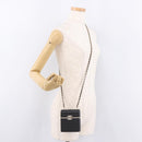 CHANEL Matelasse Chain Shoulder Bag Lamb Skin Black Gold CC Auth 187480SAM-26