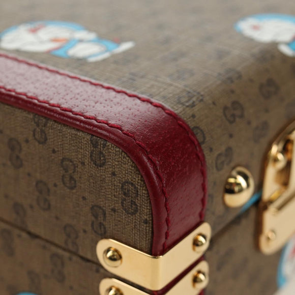 GUCCI Micro GG Supreme Doraemon Attaché Case PVC 2way Beige 633587 Auth 187481SM