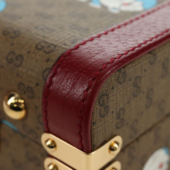 GUCCI Micro GG Supreme Doraemon Attaché Case PVC 2way Beige 633587 Auth 187481SM