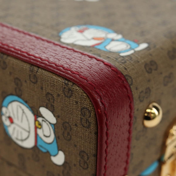 GUCCI Micro GG Supreme Doraemon Attaché Case PVC 2way Beige 633587 Auth 187481SM