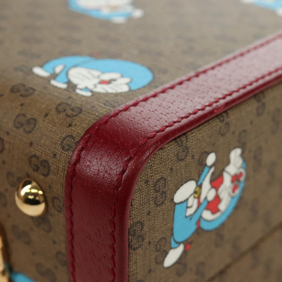 GUCCI Micro GG Supreme Doraemon Attaché Case PVC 2way Beige 633587 Auth 187481SM