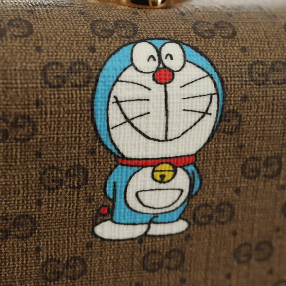 GUCCI Micro GG Supreme Doraemon Attaché Case PVC 2way Beige 633587 Auth 187481SM