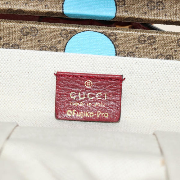 GUCCI Micro GG Supreme Doraemon Attaché Case PVC 2way Beige 633587 Auth 187481SM