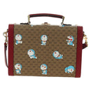 GUCCI Micro GG Supreme Doraemon Attaché Case PVC 2way Beige 633587 Auth 187481SM-2