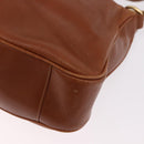 GUCCI Bamboo Shoulder Bag Leather 2way Brown Gold 001 0166 1638 Auth 187484-17
